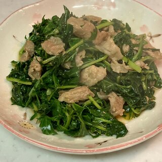 水菜と豚肉の柚子胡椒炒め